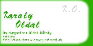 karoly oldal business card